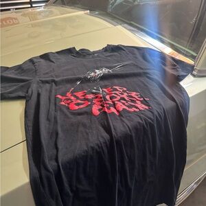 VLONE Black and Red Graphic Tee
